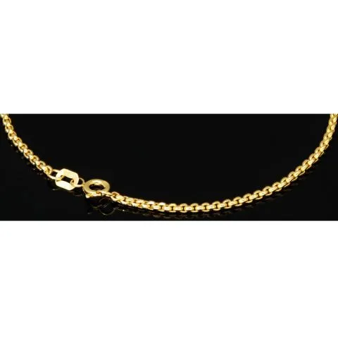 Zeitloses, kurzgliedriges Ankerarmband aus edlem, poliertem 14K 585 Gold