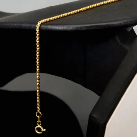 Zeitloses, kurzgliedriges Ankerarmband aus edlem, poliertem 14K 585 Gold