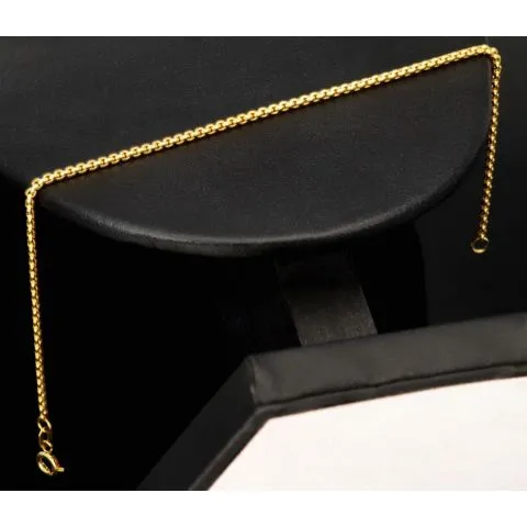 Zeitloses, kurzgliedriges Ankerarmband aus edlem, poliertem 14K 585 Gold
