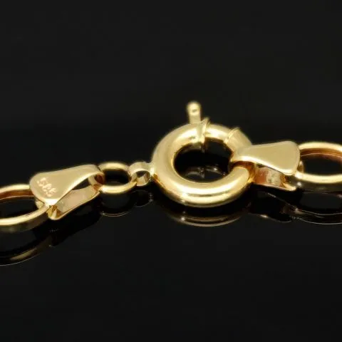 Funkelndes Bicolor Gold-Armband aus hochwertigem 14K 585 Gelbgold und Weißgold in stilvollem Design (ca. 20 cm)