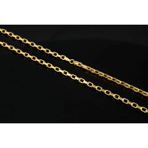 Sehr schöne, funkelnde Ankerkette aus hochwertigem 14K 585 Gold (Gelbgold) - 65cm lang, ca. 3mm breit