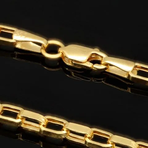 Sehr schöne, funkelnde Ankerkette aus hochwertigem 14K 585 Gold (Gelbgold) - 65cm lang, ca. 3mm breit
