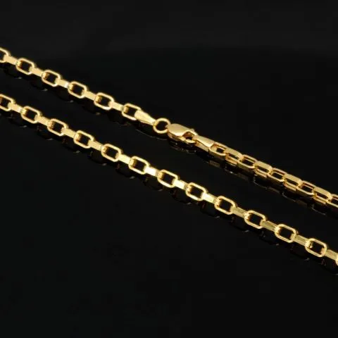 Sehr schöne, funkelnde Ankerkette aus hochwertigem 14K 585 Gold (Gelbgold) - 65cm lang, ca. 3mm breit