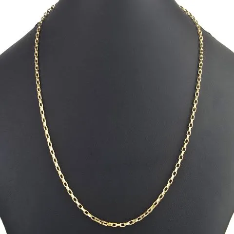 Sehr schöne, funkelnde Ankerkette aus hochwertigem 14K 585 Gold (Gelbgold) - 65cm lang, ca. 3mm breit