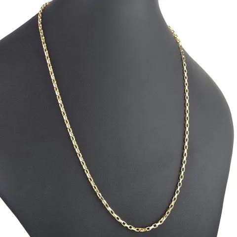 Sehr schöne, funkelnde Ankerkette aus hochwertigem 14K 585 Gold (Gelbgold) - 65cm lang, ca. 3mm breit
