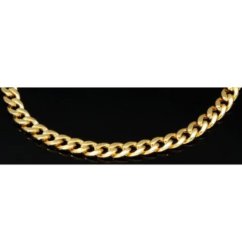 Hochglanzpoliertes Panzerarmband aus exquisitem 14k 585er Gold ca. 19cm ca. 4,5mm