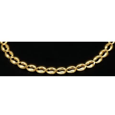 Gold-Armband aus hochglanzpoliertem 14K / 585 Gelbgold in zeitlosem Design ca. 18 cm, 4,5 mm
