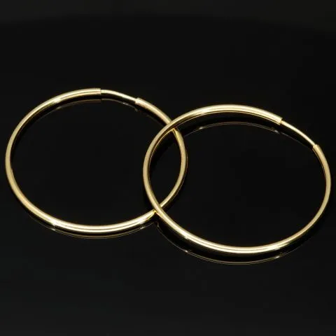 Hochwertige Creolen / Ohrringe in klassisch zeitlosem Design aus 14K 585 Gold (Gelbgold) glänzend poliert