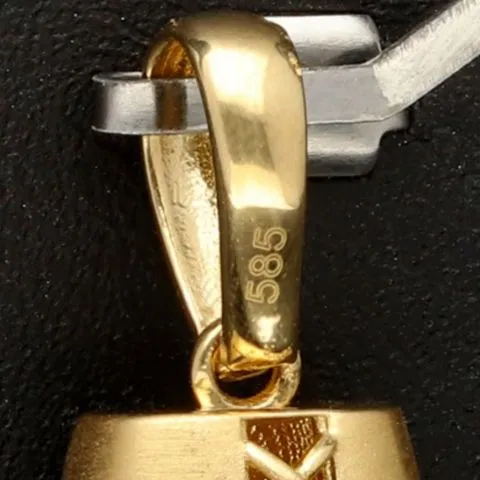 Filigran gearbeiteter Boxhandschuh-Anhänger aus edlem 585 Gelbgold aus hochwertigem 14K / 585 Gold - glänzend poliert