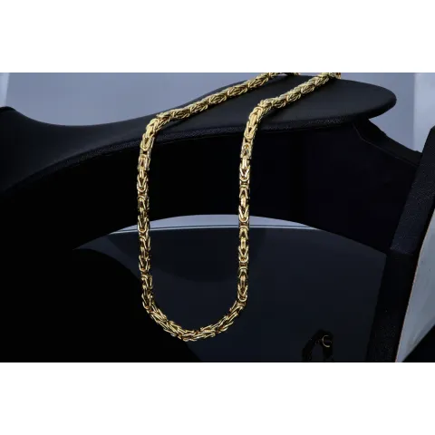 Königskette aus glänzendem 14k 585 Gold (Gelbgold) in ca. 55cm Länge (ca. 3mm breit)