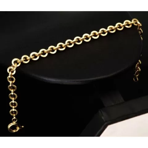 Exquisites Gold-Armband für Damen aus hochwertigem 14K 585 Gold (Gelbgold) ca. 19,0 cm Länge , 5,5mm