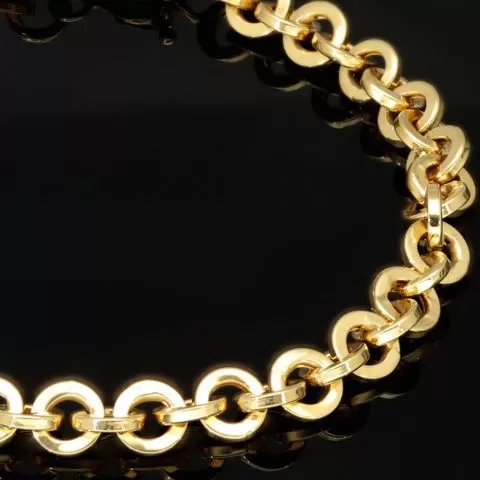 Exquisites Gold-Armband für Damen aus hochwertigem 14K 585 Gold (Gelbgold) ca. 19,0 cm Länge , 5,5mm