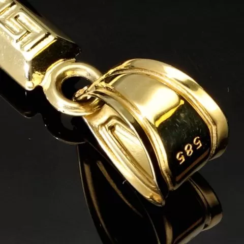 Edles Kreuz mit feinem, zeitlosem Greco Dekor aus hochwertigem Gold 14k (585er) Gelbgold
