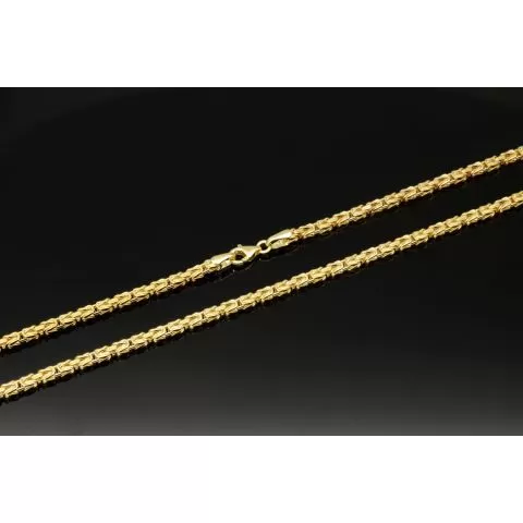 Exquisite Königskette aus hochglanzpoliertem, edlem 14k 585 Gold (Gelbgold) in ca. 60cm, 2,4 mm