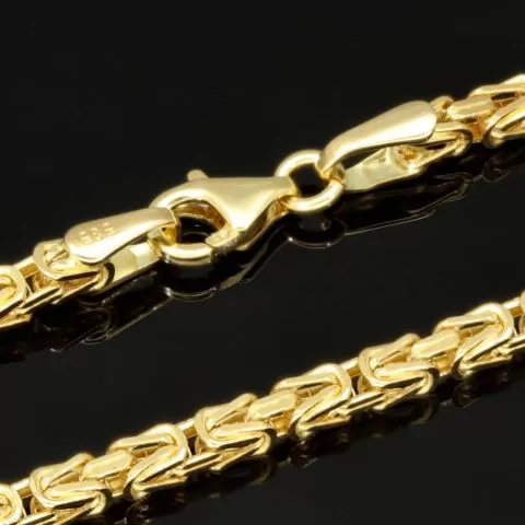 Exquisite Königskette aus hochglanzpoliertem, edlem 14k 585 Gold (Gelbgold) in ca. 60cm, 2,4 mm