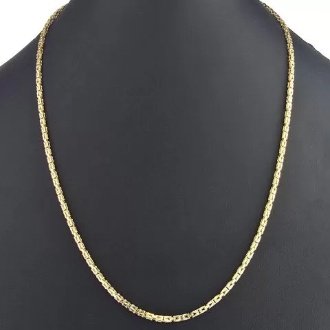 Exquisite Königskette aus hochglanzpoliertem, edlem 14k 585 Gold (Gelbgold) in ca. 60cm, 2,4 mm