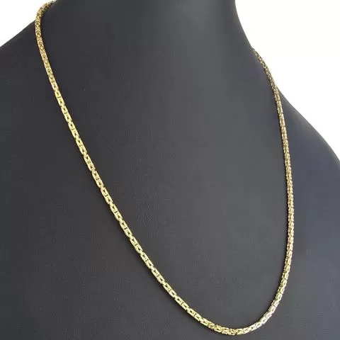 Exquisite Königskette aus hochglanzpoliertem, edlem 14k 585 Gold (Gelbgold) in ca. 60cm, 2,4 mm