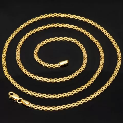 Fein fearbeitete, engmaschige Goldkette aus hochwertigem 585 / 14K Gold ca. 55cm Länge 2mm