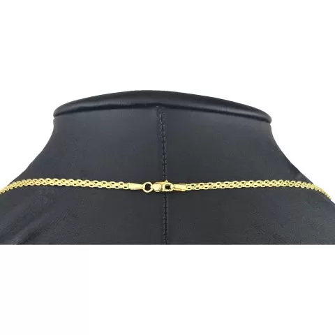 Fein fearbeitete, engmaschige Goldkette aus hochwertigem 585 / 14K Gold ca. 55cm Länge 2mm