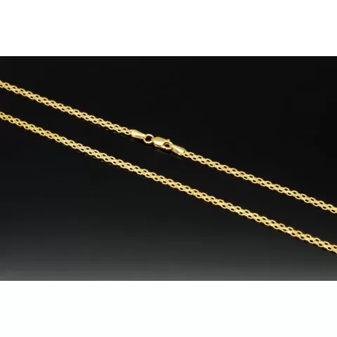 Fein fearbeitete, engmaschige Goldkette aus hochwertigem 585 / 14K Gold ca. 55cm Länge 2mm