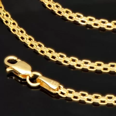 Fein fearbeitete, engmaschige Goldkette aus hochwertigem 585 / 14K Gold ca. 55cm Länge 2mm