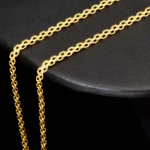 Fein fearbeitete, engmaschige Goldkette aus hochwertigem 585 / 14K Gold ca. 55cm Länge 2mm