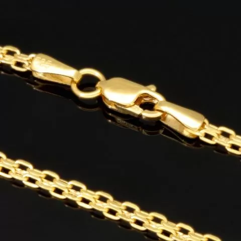 Fein fearbeitete, engmaschige Goldkette aus hochwertigem 585 / 14K Gold ca. 55cm Länge 2mm