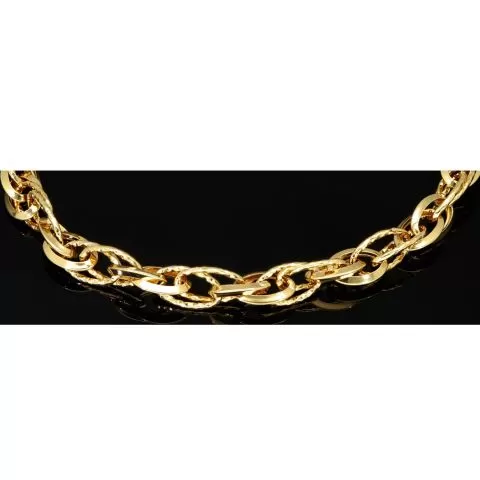 Exquisites Gold-Armband für Damen in edlem Design aus funkelndem 14K 585 Gelbgold, ca. 20cm Länge, 6mm Breite