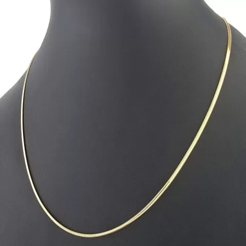Hochwertige Fischgräten-Halskette aus 14-karätigem 585er Gold mit stilvoller Optik und zeitloser Eleganz für Damen - ca. 50cm, 2mm