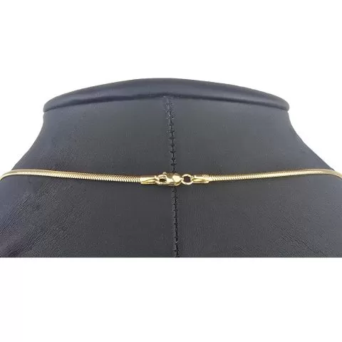Hochwertige Fischgräten-Halskette aus 14-karätigem 585er Gold mit stilvoller Optik und zeitloser Eleganz für Damen - ca. 50cm, 2mm