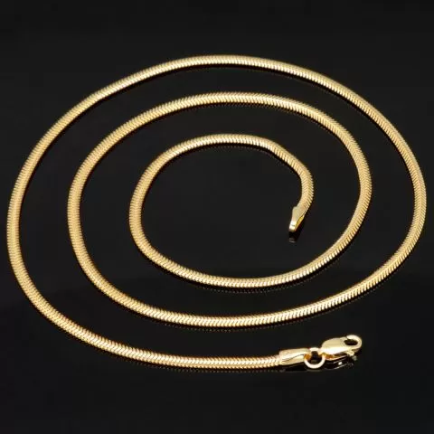 Hochwertige Fischgräten-Halskette aus 14-karätigem 585er Gold mit stilvoller Optik und zeitloser Eleganz für Damen - ca. 50cm, 2mm