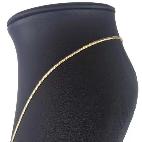 Hochwertige Fischgräten-Halskette aus 14-karätigem 585er Gold mit stilvoller Optik und zeitloser Eleganz für Damen - ca. 50cm, 2mm