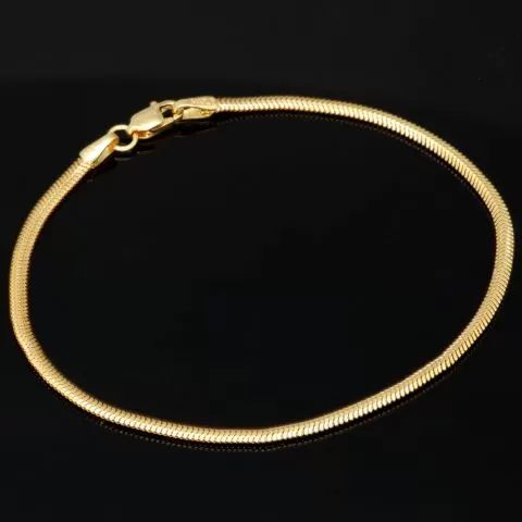 Feines Fischgräten-Goldarmband aus hochwertigem 14K 585 Gold (ca. 18cm Länge, 2mm Breite)