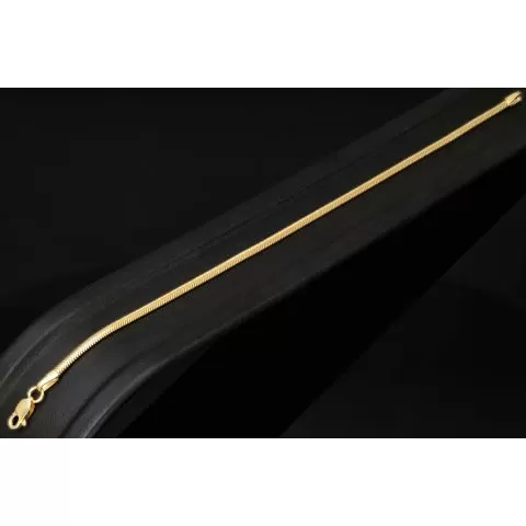 Feines Fischgräten-Goldarmband aus hochwertigem 14K 585 Gold (ca. 18cm Länge, 2mm Breite)