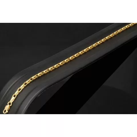 Funkelndes Ankerarmband aus echtem 585er 14K Gold – hochglanzpoliert und stilvoll verarbeitet - ca. 20,5 cm, 3 mm