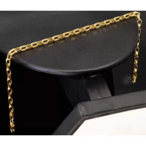 Funkelndes Ankerarmband aus echtem 585er 14K Gold – hochglanzpoliert und stilvoll verarbeitet - ca. 20,5 cm, 3 mm