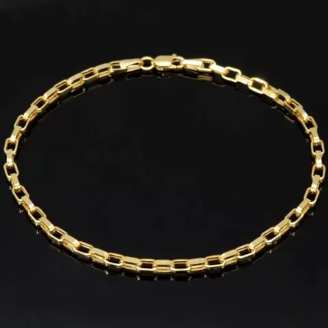 Funkelndes Ankerarmband aus echtem 585er 14K Gold – hochglanzpoliert und stilvoll verarbeitet - ca. 20,5 cm, 3 mm