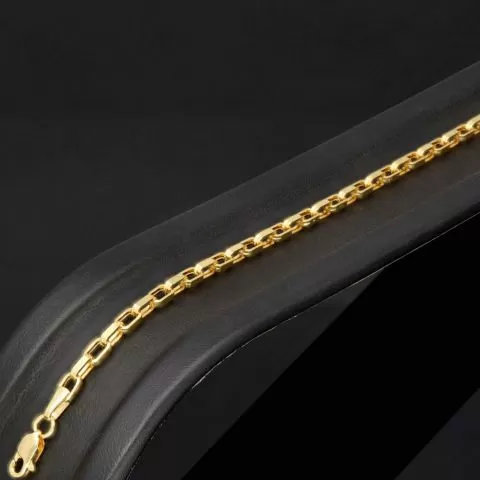 Funkelndes Ankerarmband aus echtem 585er 14K Gold – hochglanzpoliert und stilvoll verarbeitet - ca. 20,5 cm, 3 mm