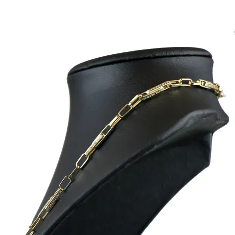 Designer-Ankerkette im Greco-Stil aus 585er Gelbgold (14k)- 64cm lang, 4,3 mm breit, 10,8g