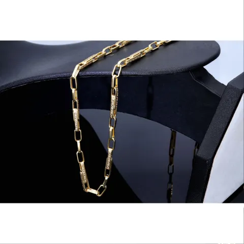 Designer-Ankerkette im Greco-Stil aus 585er Gelbgold (14k)- 64cm lang, 4,3 mm breit, 10,8g