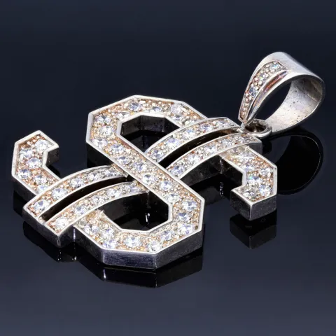 massiver Dollar-Zeichen Anhänger aus Sterling Silber 925