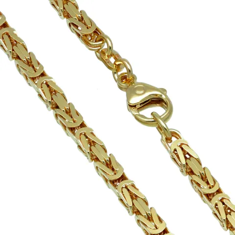voll massive Königskette aus hochwertigem 585er Gold (14 Karat) in 60 cm Länge; ca. 3,3 mm breit (ca. 44,7g) - Made in Germany - Mit FBM - Stempel