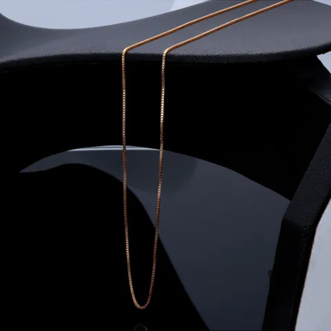 Sehr feine Venezianerkette aus 585 (14k) Rotgold für Damen (45 cm Länge)