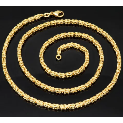 extralange Premium-Königskette massivem 585er Gold (14 Karat) in 70 cm Länge mit FBM Stempel, Made in Germany ! ca. 3,3 mm breit