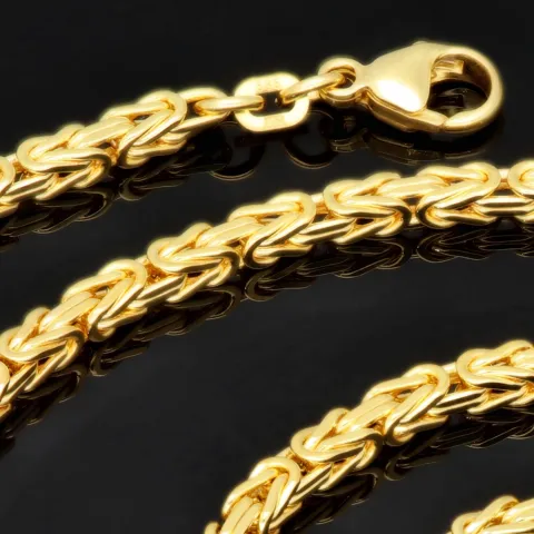 extralange Premium-Königskette massivem 585er Gold (14 Karat) in 70 cm Länge mit FBM Stempel, Made in Germany ! ca. 3,3 mm breit
