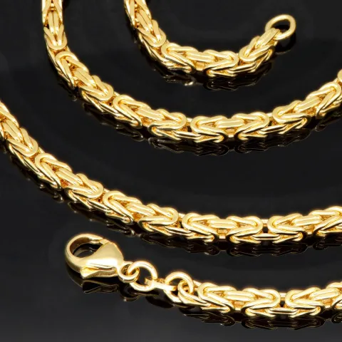 extralange Premium-Königskette massivem 585er Gold (14 Karat) in 70 cm Länge mit FBM Stempel, Made in Germany ! ca. 3,3 mm breit