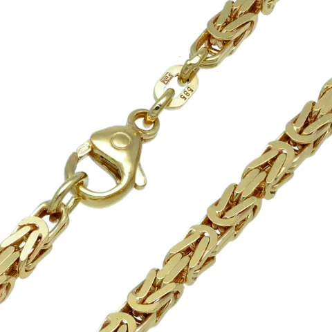 Königskette aus voll massivem 585 Gold (14 Karat) in 55 cm Länge; ca. 3,3 mm breit (ca. 40,7g) - mit FBM Stempel - Made in Germany !