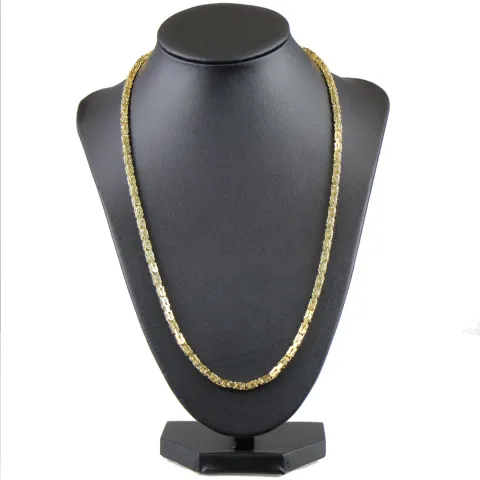 Königskette aus voll massivem 585 Gold (14 Karat) in 55 cm Länge; ca. 3,3 mm breit (ca. 40,7g) - mit FBM Stempel - Made in Germany !