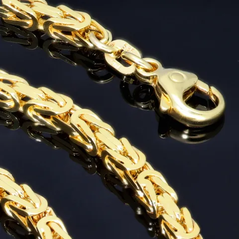 Königskette aus voll massivem 585 Gold (14 Karat) in 55 cm Länge; ca. 3,3 mm breit (ca. 40,7g) - mit FBM Stempel - Made in Germany !