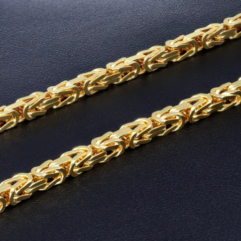 Königskette aus voll massivem 585 Gold (14 Karat) in 55 cm Länge; ca. 3,3 mm breit (ca. 40,7g) - mit FBM Stempel - Made in Germany !
